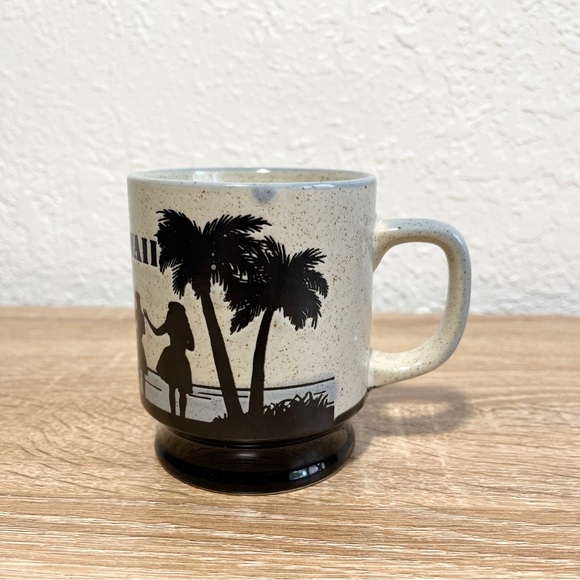 Vintage Aloha Hawaii Silhouette Hula Dancers Coffee Tea Mug Cup - Picture 3 of 9